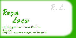 roza loew business card